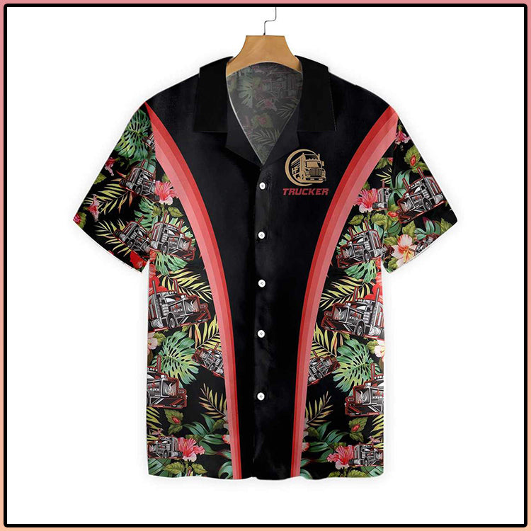 Trucker Tropical Hawaiian Shirt{Size}