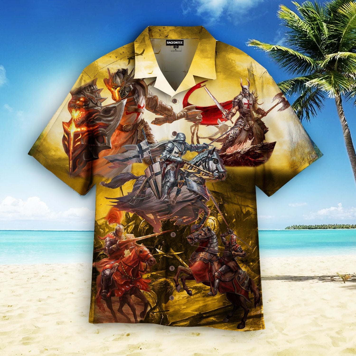 True Knights Never Give Up Hawaiian Shirt | For Men & Women | Adult | HW4962{Size}