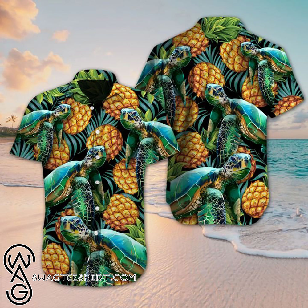 Turtle And Pineapple Hawaiian Shirt{Size}