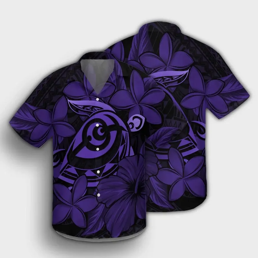 Turtle Hibiscus Plumeria Kanaka Polynesian Hawaiian Shirt | For Men & Women | Adult | HW6817{Size}