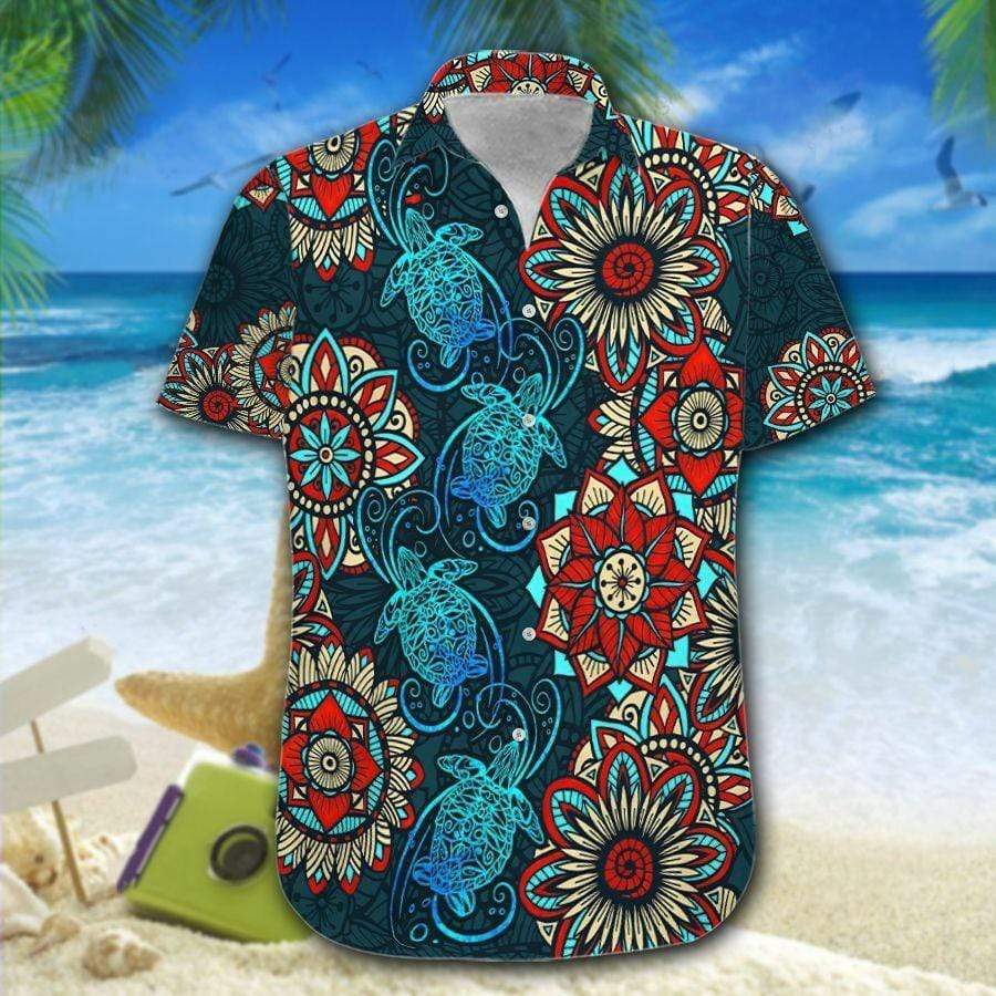 Turtle Mandala Cool Art Hawaiian Shirt | For Men & Women | Adult | HW7339{Size}