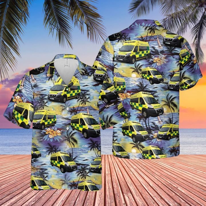 Uk nhs ambulance hawaiian shirt{Size}