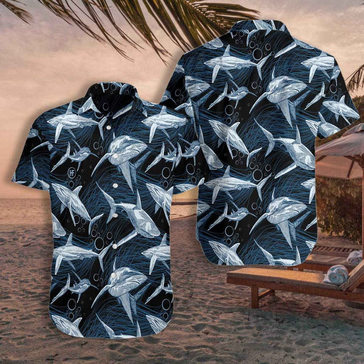 Under Water Shark Hawaiian Shirt | For Men & Women | Adult | HW7517{Size}