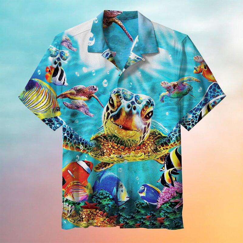 Underwater World Turtle Hawaiian Shirt | For Men & Women | Adult | HW6633{Size}