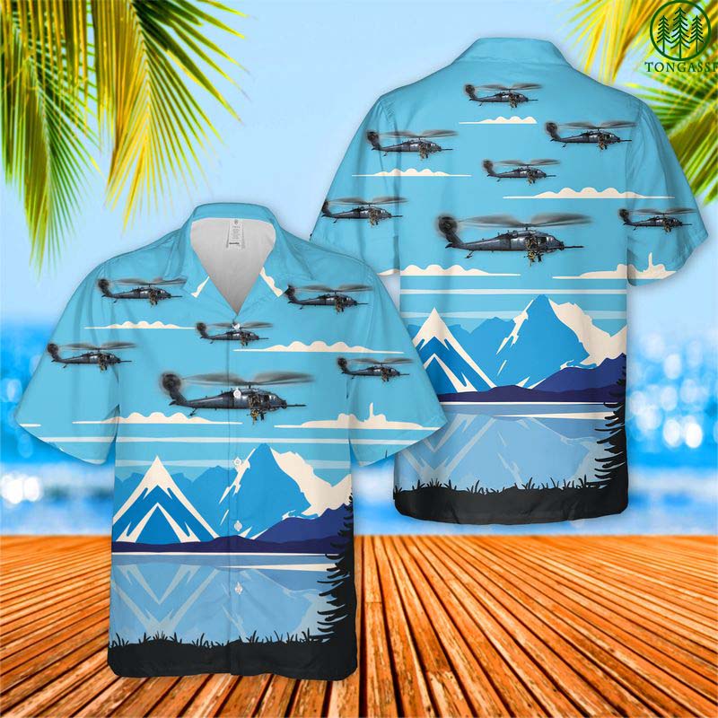 US Air Force Alaska Air National Guard 210th Rescue Squadron HH-60G Pave Hawk Hawaiian Shirt{Size}