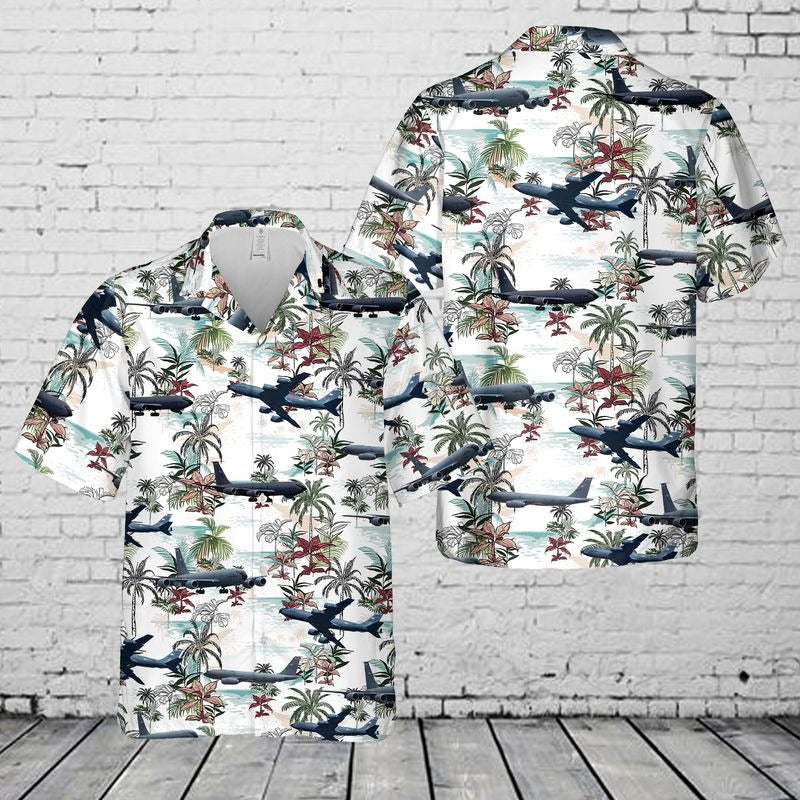 US Air Force Boeing KC-135R Hawaiian Shirt{Size}