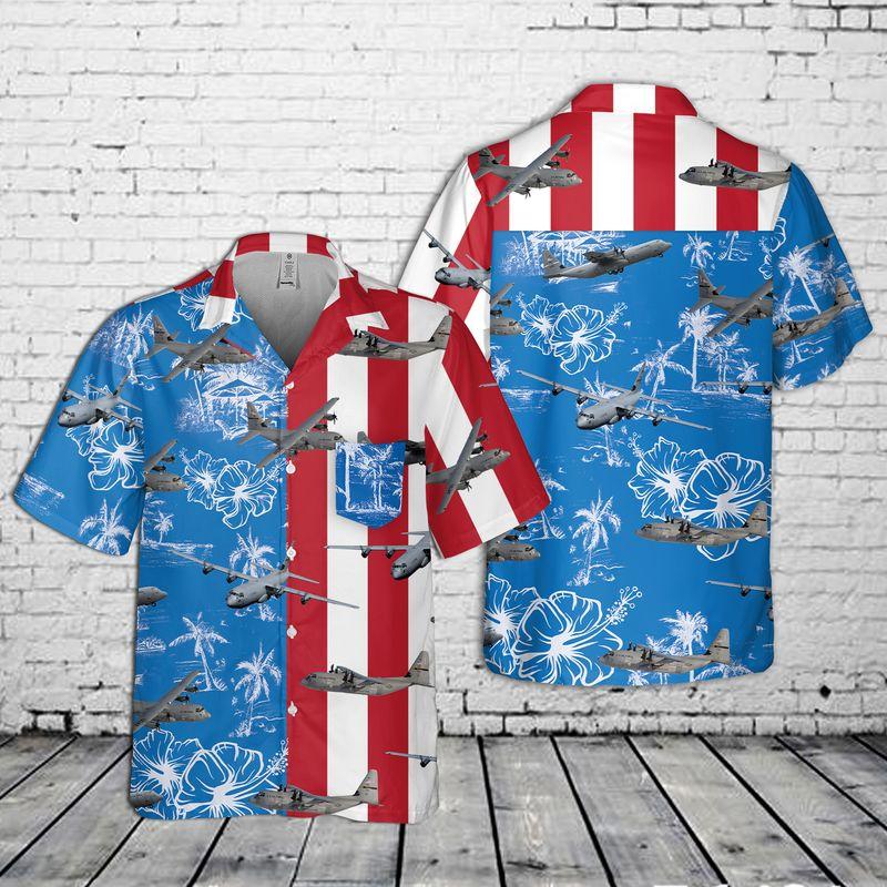 US Air Force Lockheed C-130 Hercules 4th Of July Hawaiian Shirt | For Men & Women | Adult | HW7819{Size}