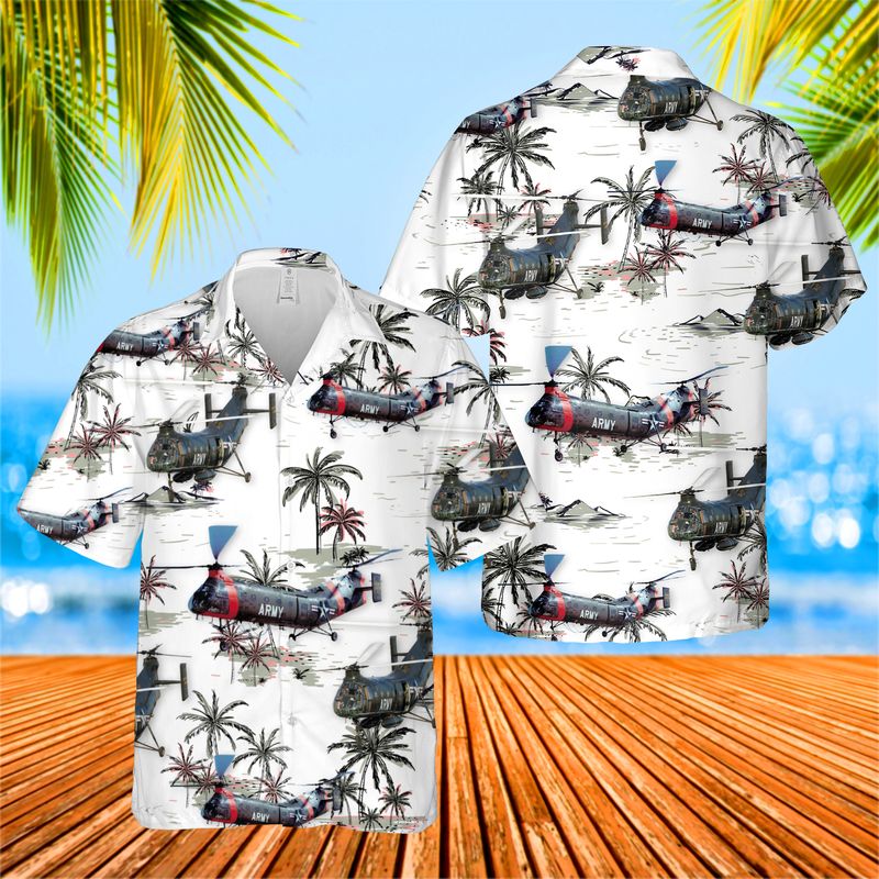 US Army Piasecki H 21 Hawaiian Shirt{Size}