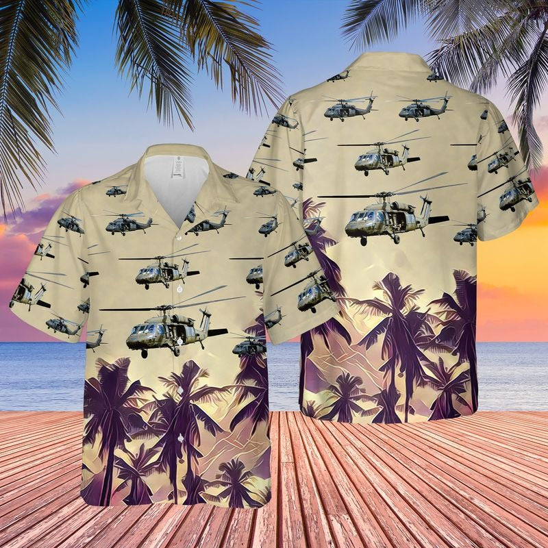 US Army Sikorsky UH60 Black Hawk Helicopter Hawaiian Shirt{Size}