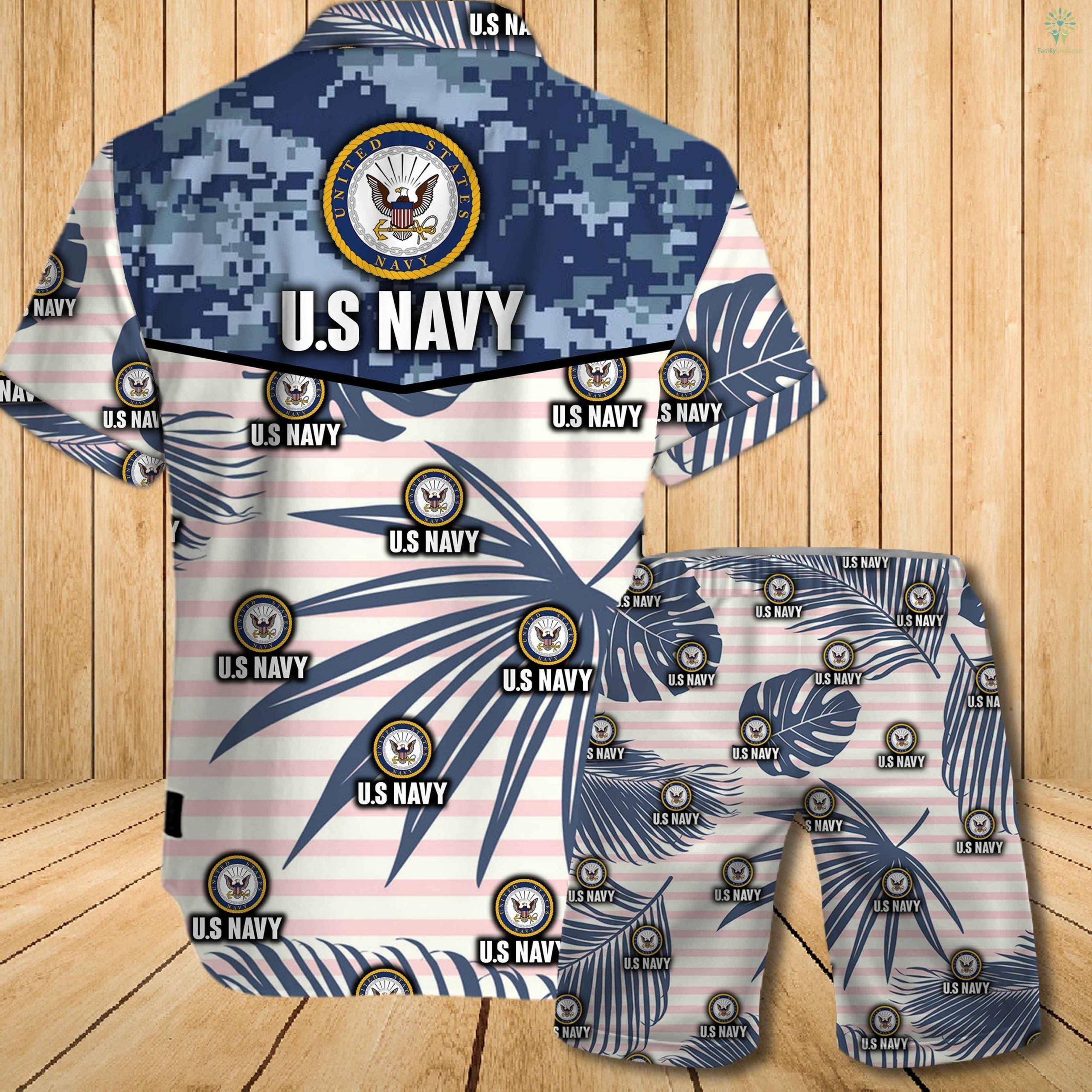 Us Navy All Over Printed Hawaiian Shirt â Maria{Size}