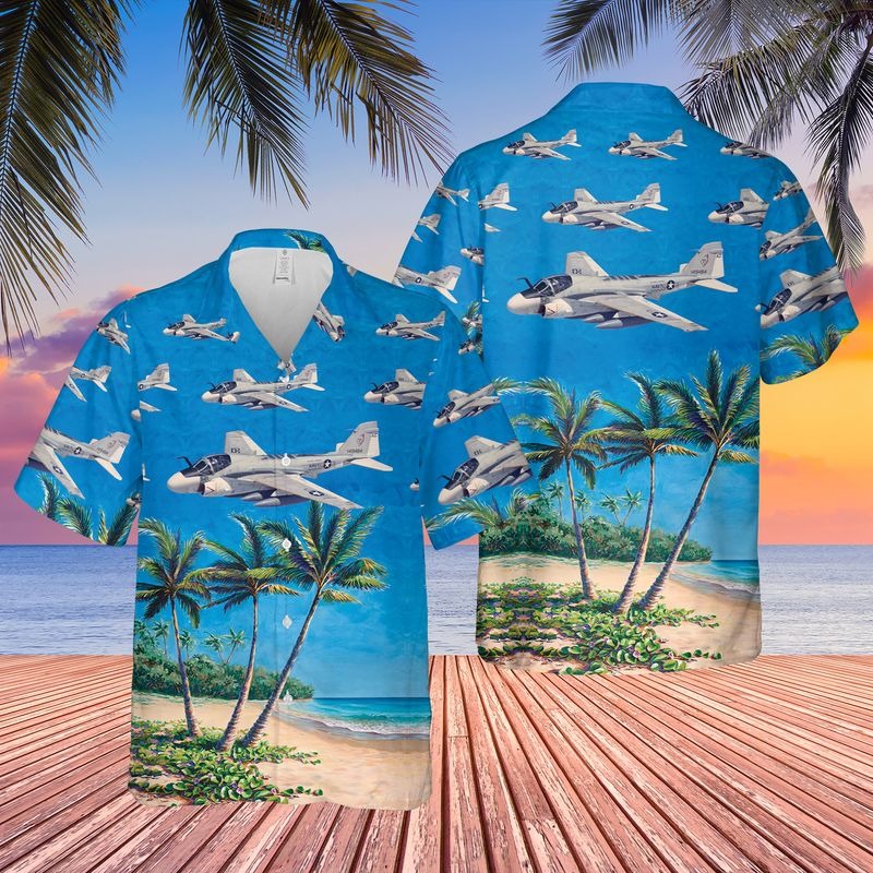 US Navy Grumman A-6 Intruder Hawaiian Shirt{Size}