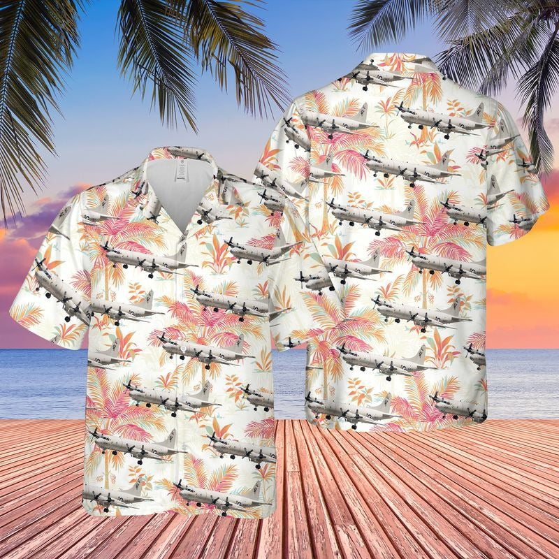 US Navy Lockheed P3C Orion Hawaiian Shirt{Size}