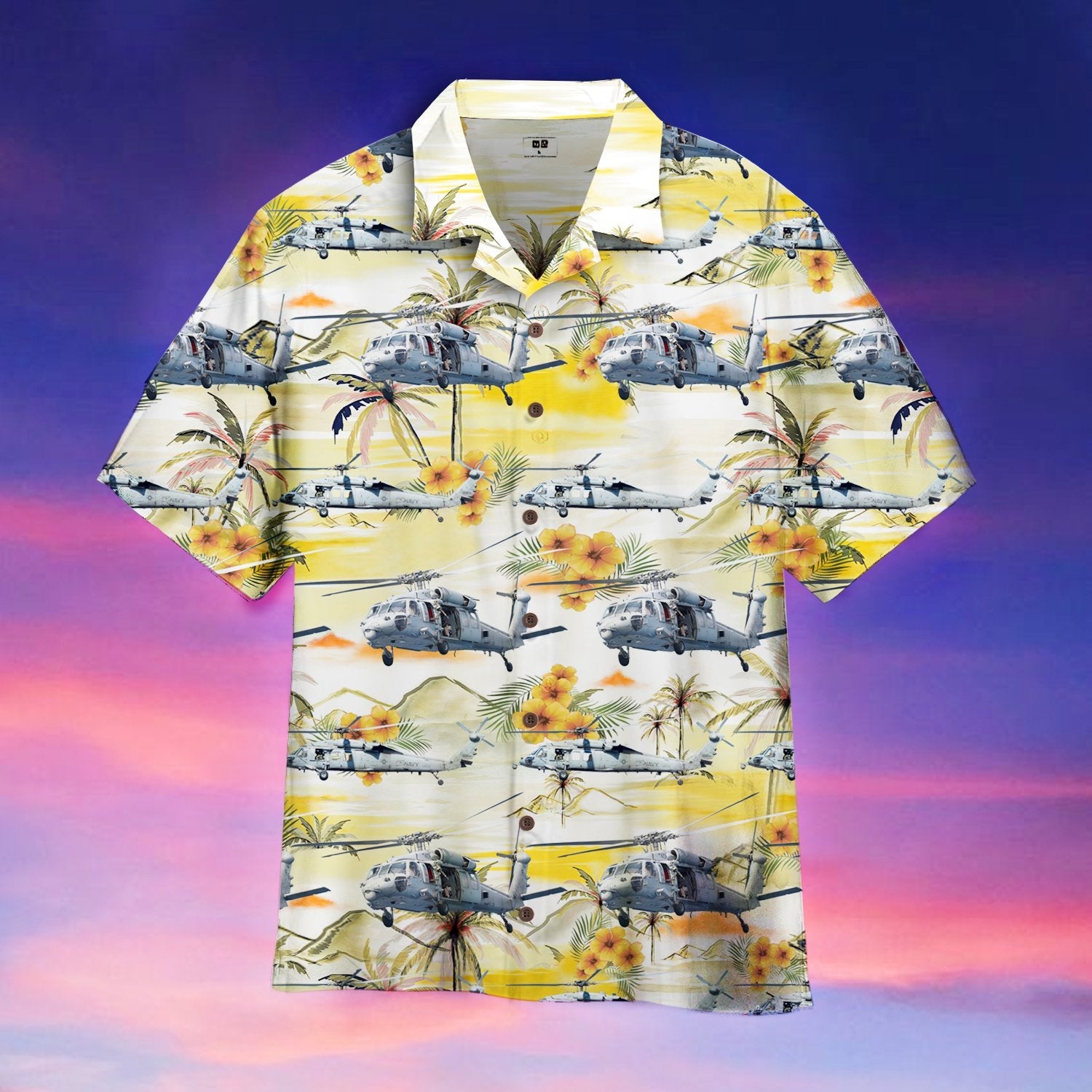 US Navy MH-60s Helicopter Hawaiian Shirt | For Men & Women | Adult | HW8348{Size}