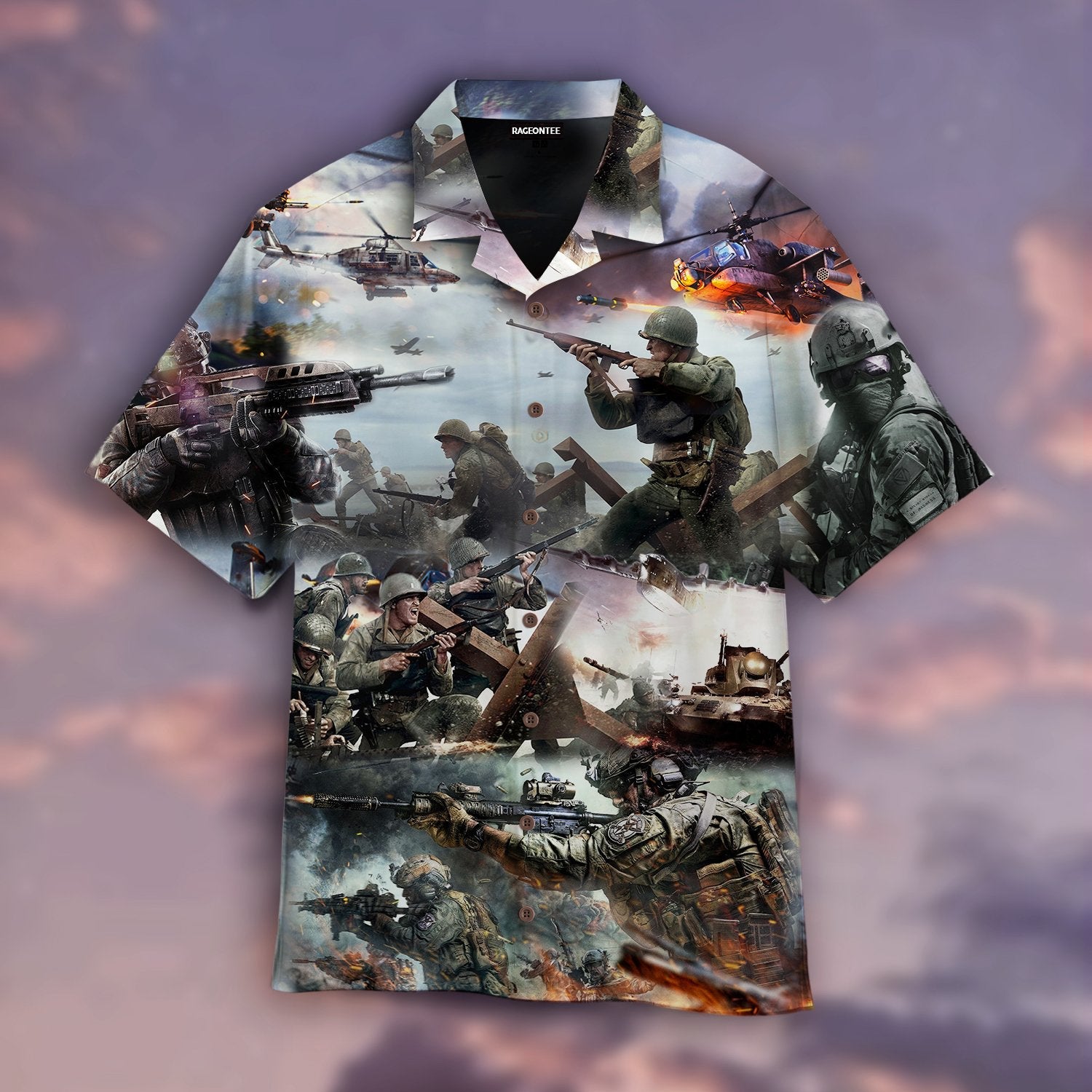 Us Veteran Soldier American Hawaiian Shirt | For Men & Women | Adult | WT1351{Size}