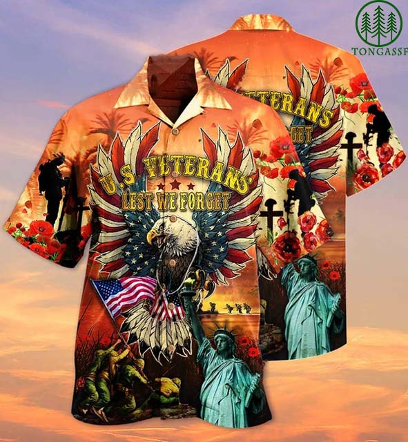 US veterans Lest We forget Hawaiian Shirt{Size}