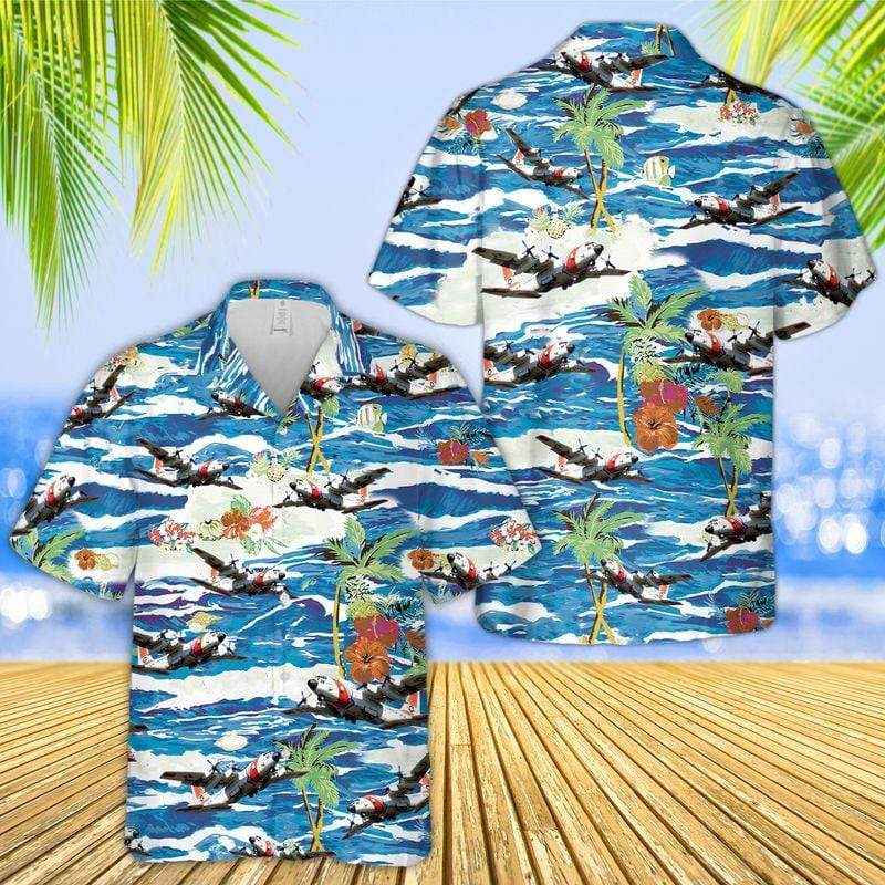 Us Coast Guard Hc-130 Hercules Hawaiian Aloha Shirts Or Beach Shorts{Size}