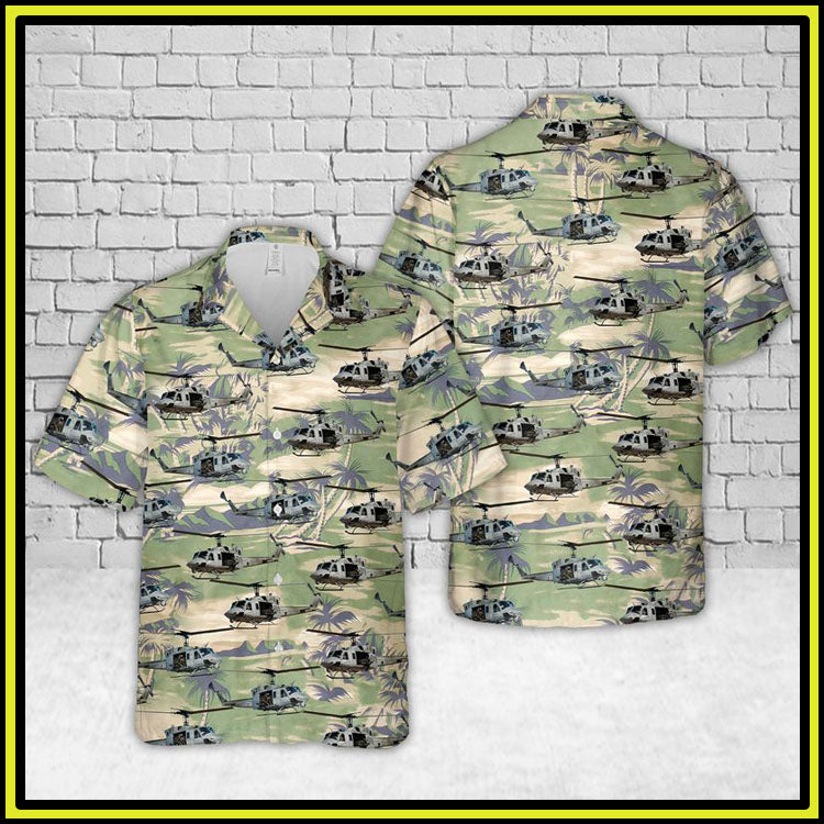 USMC UH-1N twin huey hawaiian shirt{Size}