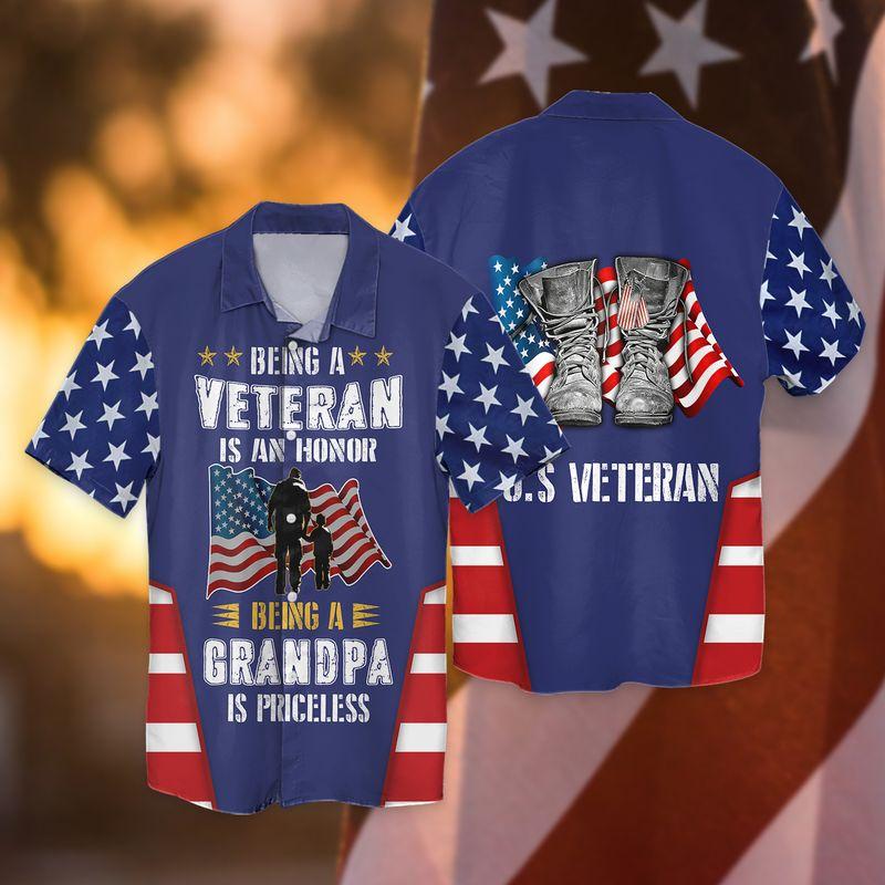 Veteran Grandpa Hawaiian Shirt | For Men & Women | Adult | HW9687{Size}