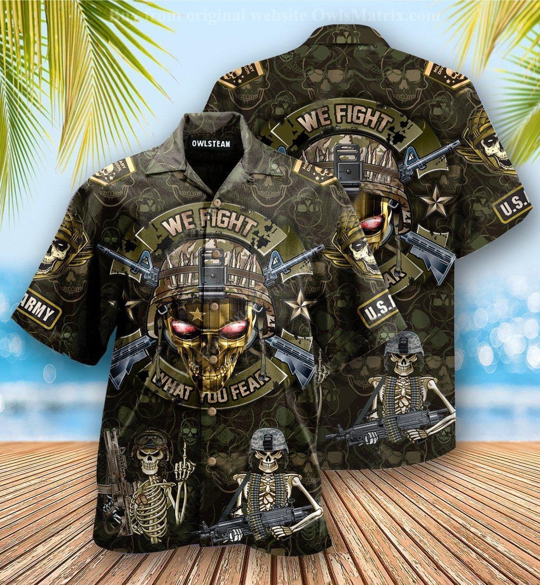 Veteran We Fight What You Fear Edition Hawaiian Shirt | For Men & Women | Adult | HW9732{Size}