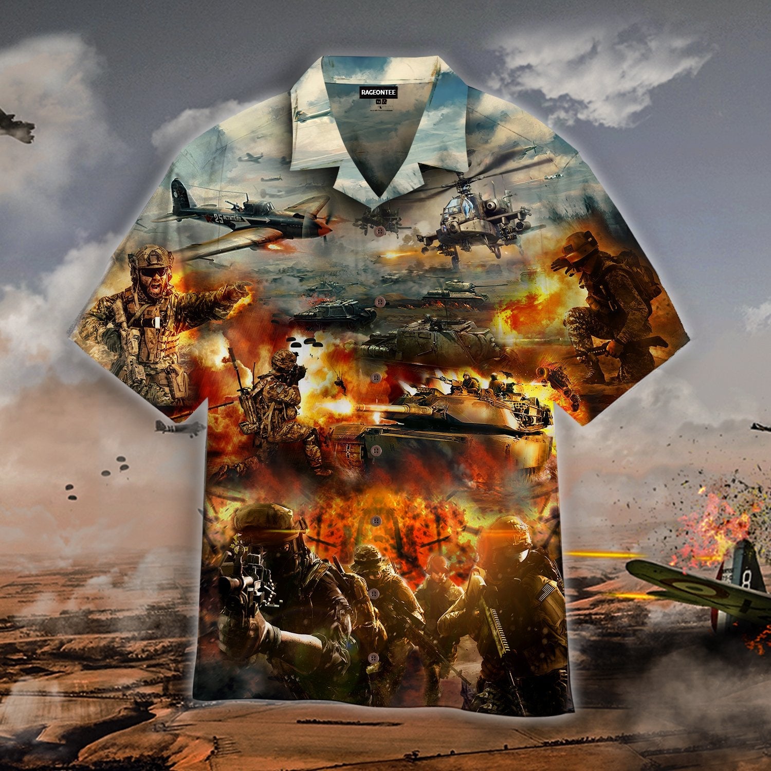 Veterans Blood Sweat And Tear Hawaiian Shirt | For Men & Women | Adult | WT1349{Size}