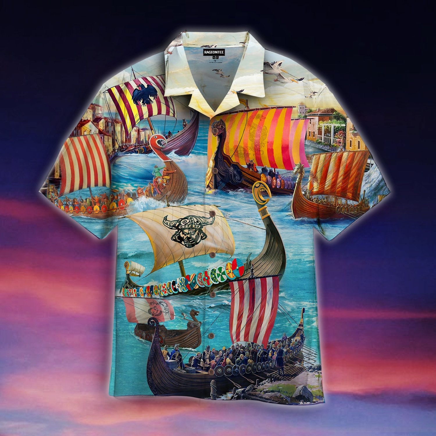 Vikings Long Ship Hawaiian Shirt | For Men & Women | Adult | WT1206{Size}