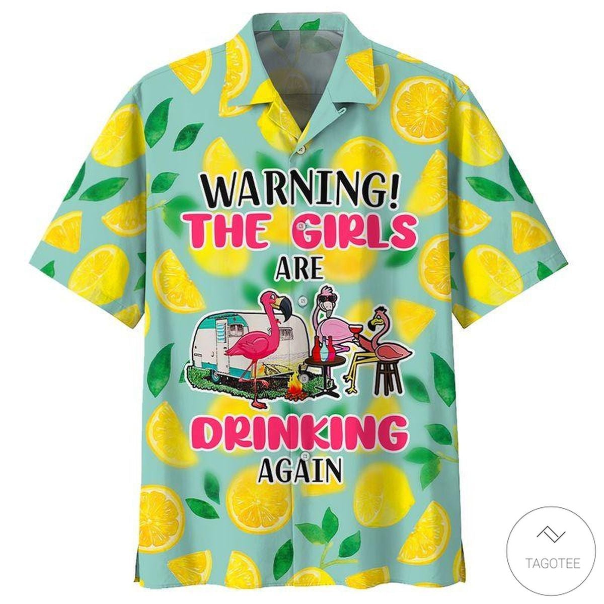 Warning The Girls Are Drinking Again Flamingo Hawaiian Shirt | For Men & Women | Adult | HW6975{Size}