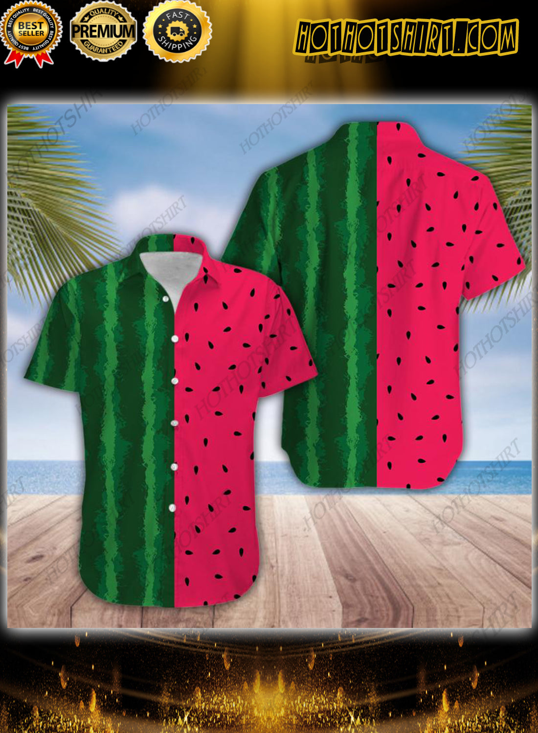 Watermelon Tropical Fruit Hawaiian Shirt â Hothot 260321{Size}