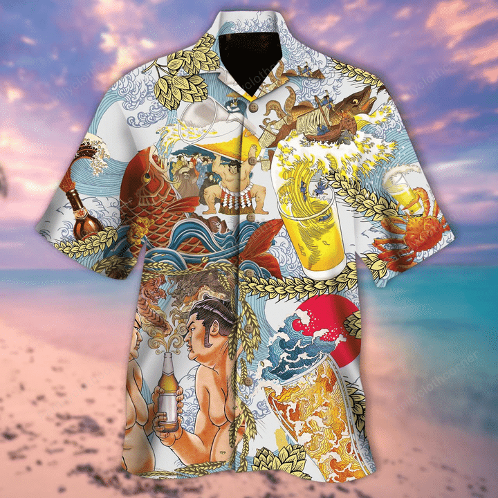 Wavy Beer Life Hawaiian Shirt | For Men & Women | Adult | HW3973{Size}