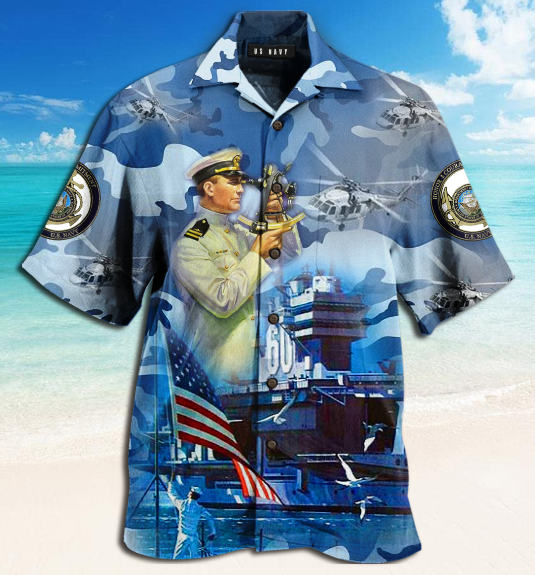 We Own The Sea Us Navy Hawaiian Shirt | For Men & Women | Adult | HW5637{Size}