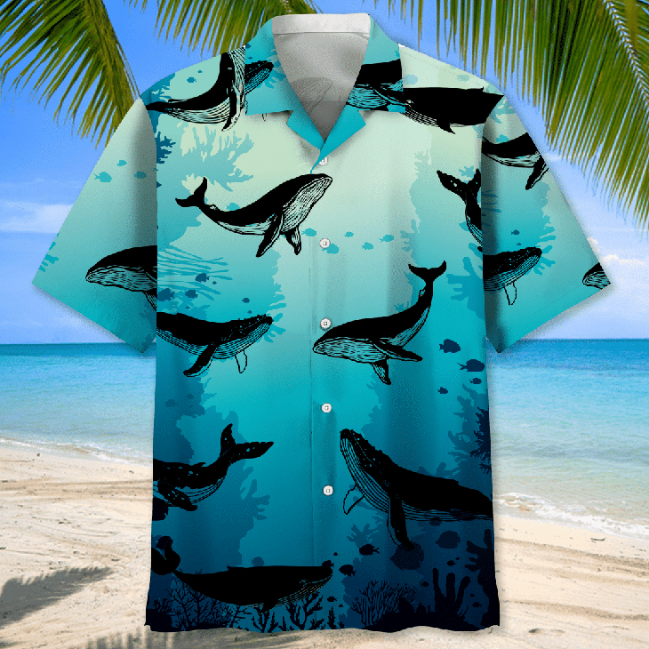 Whale Beach Hawaiian Shirt | For Men & Women | Adult | HW9675{Size}