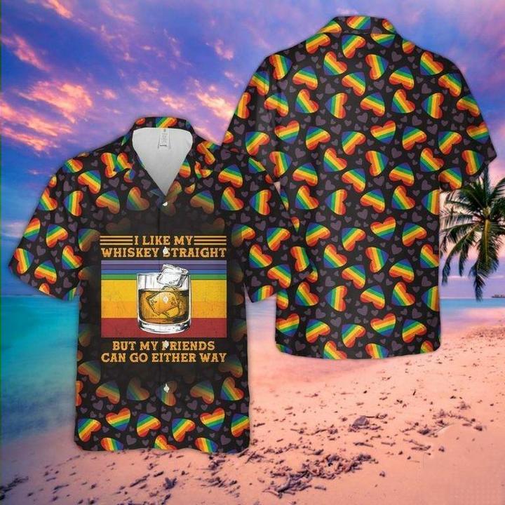 Whiskey Rainbow Heart Hawaiian Shirt | For Men & Women | Adult | HW4271{Size}