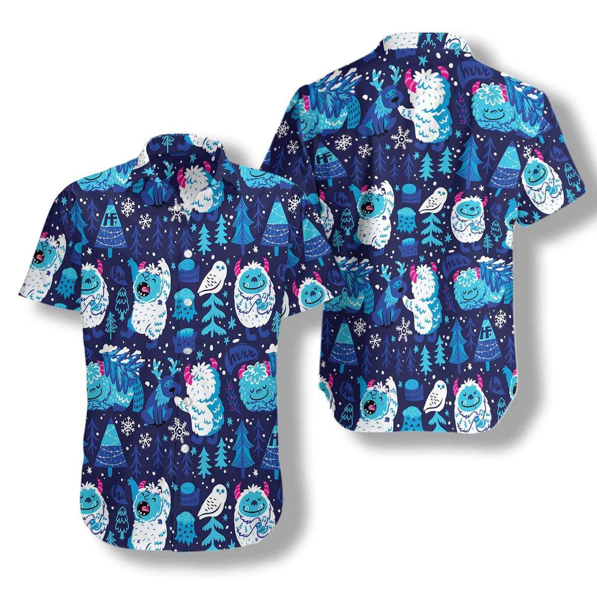 White Bigfoots Hawaiian Shirt | For Men & Women | Adult | HW6967{Size}