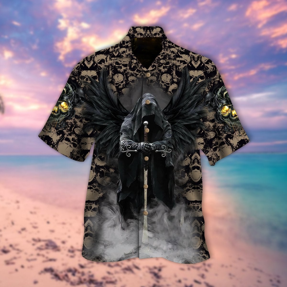 Winged Skull Hawaiian Shirt | For Men & Women | Adult | HW9315{Size}