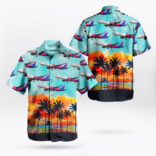 Wizz Air Hungary Airbus A321-271nx Hawaiian Shirt{Size}