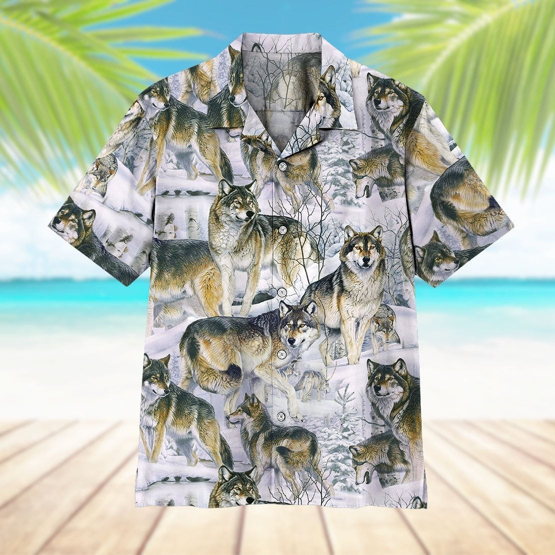 Wolf Hawaiian Shirt | For Men & Women | Adult | HW7248{Size}