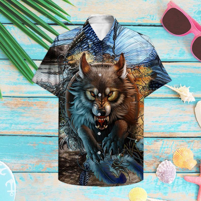 Wolf Hawaiian Shirt | Unisex | Adult | HW5005{Size}