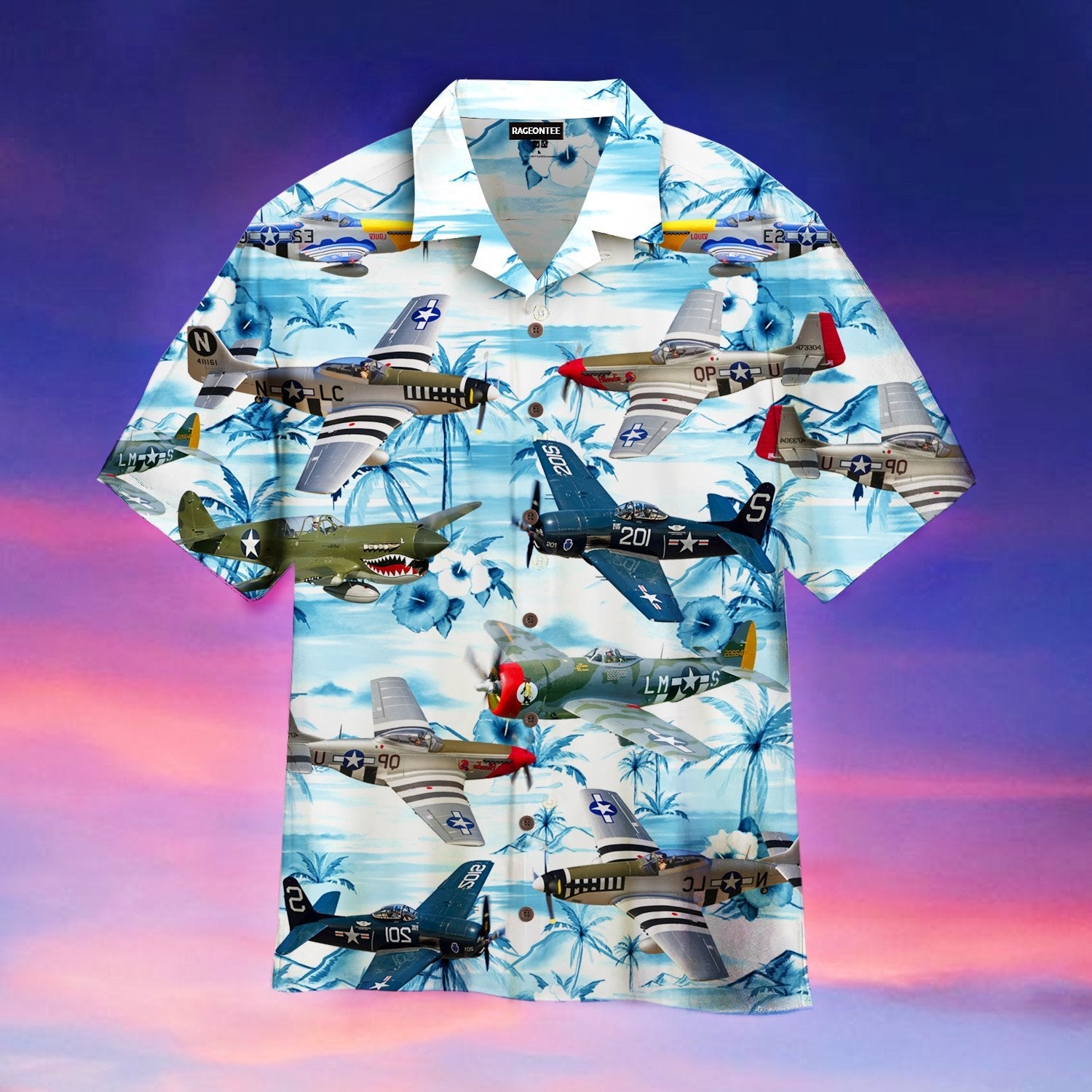 World War 2 American Aircrafts Hawaiian Shirt | For Men & Women | Adult | WT1048{Size}