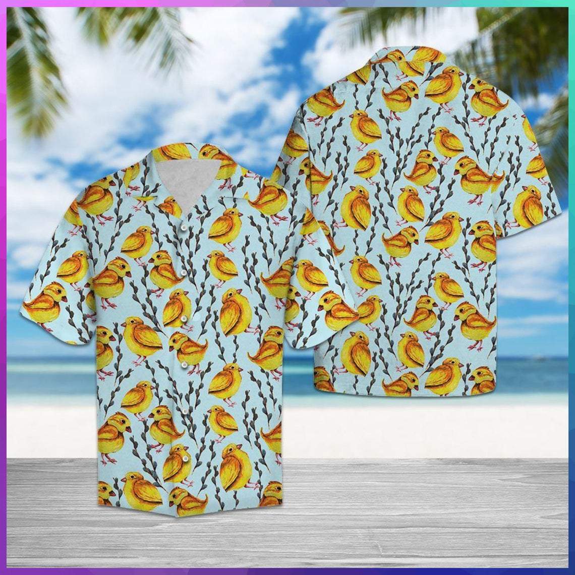 Yellow Chicken Hawaiian Shirt | For Men & Women | Adult | HW5153{Size}