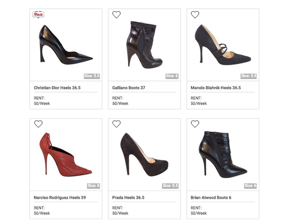 rent the runway shoes