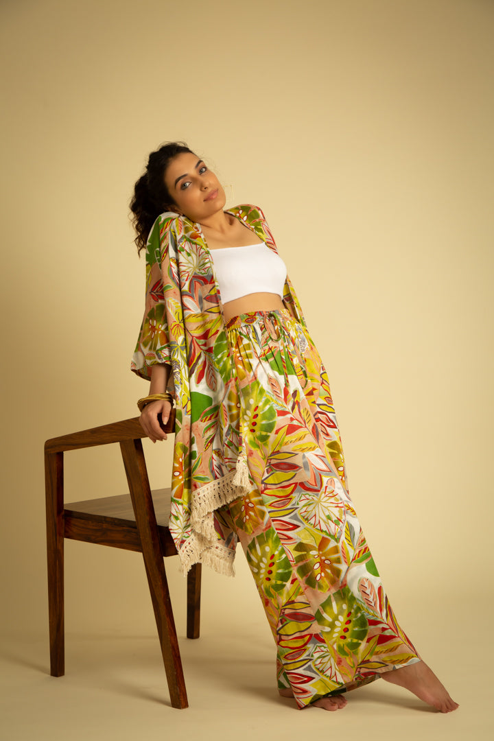 Buy Brown Boho Sarong Cord Set (Set of 2)  Bohemian Printed Wrap-around  Skirt – labelreyya
