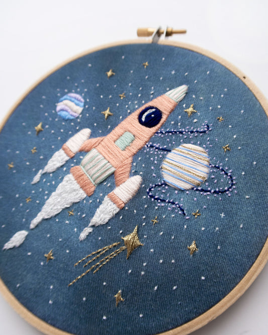 Space Embroidery Patterns, Iron on Transfers for Hand Embroidery. Alien,  Moon, Stars, Rocket and Astronaut Designs. Use Multiple Times. 