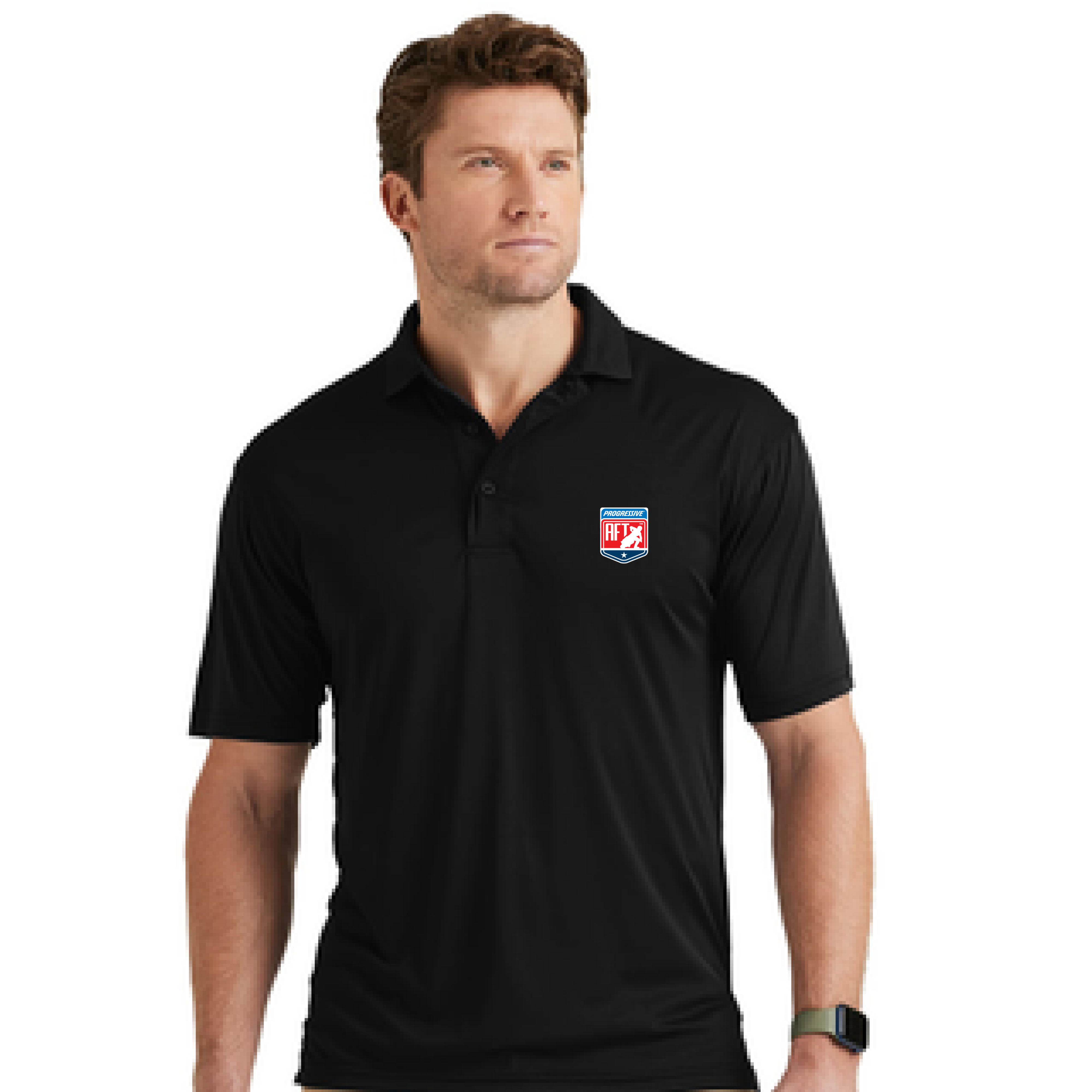 American Flat Track Performance Polo - Black - AFT Merch product image