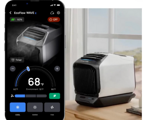 App usage to control the Ecoflow wave 2 unit