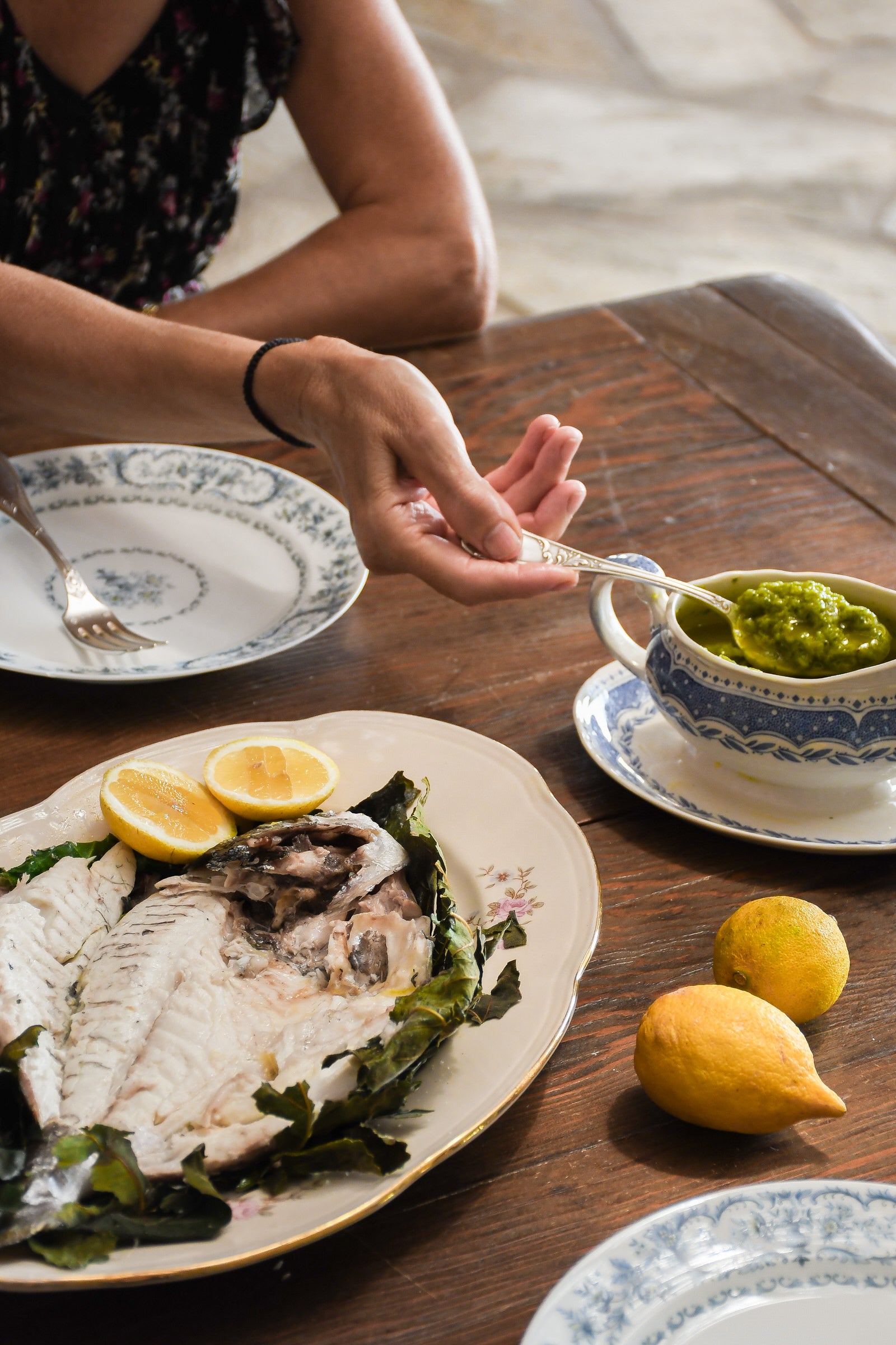 fish being served