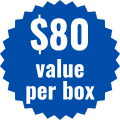 $80 Value per box