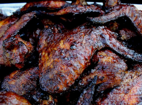 bbq chicken wings, smoked chicken wings