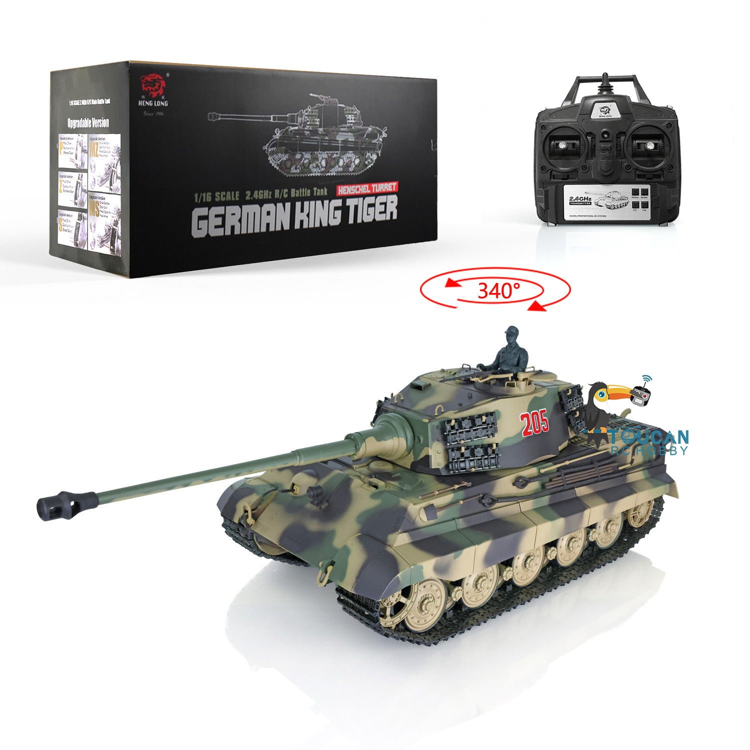 Henglong 1/16 Scale 7.0 3888A Remote Control Tank Plastic German King –  Toucan Rc Hobby