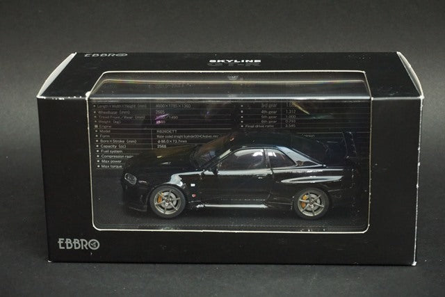 1:43 EBBRO 44151 Nissan Skyline GT-R R34 V Spec II Black