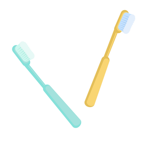 2色の歯ブラシ