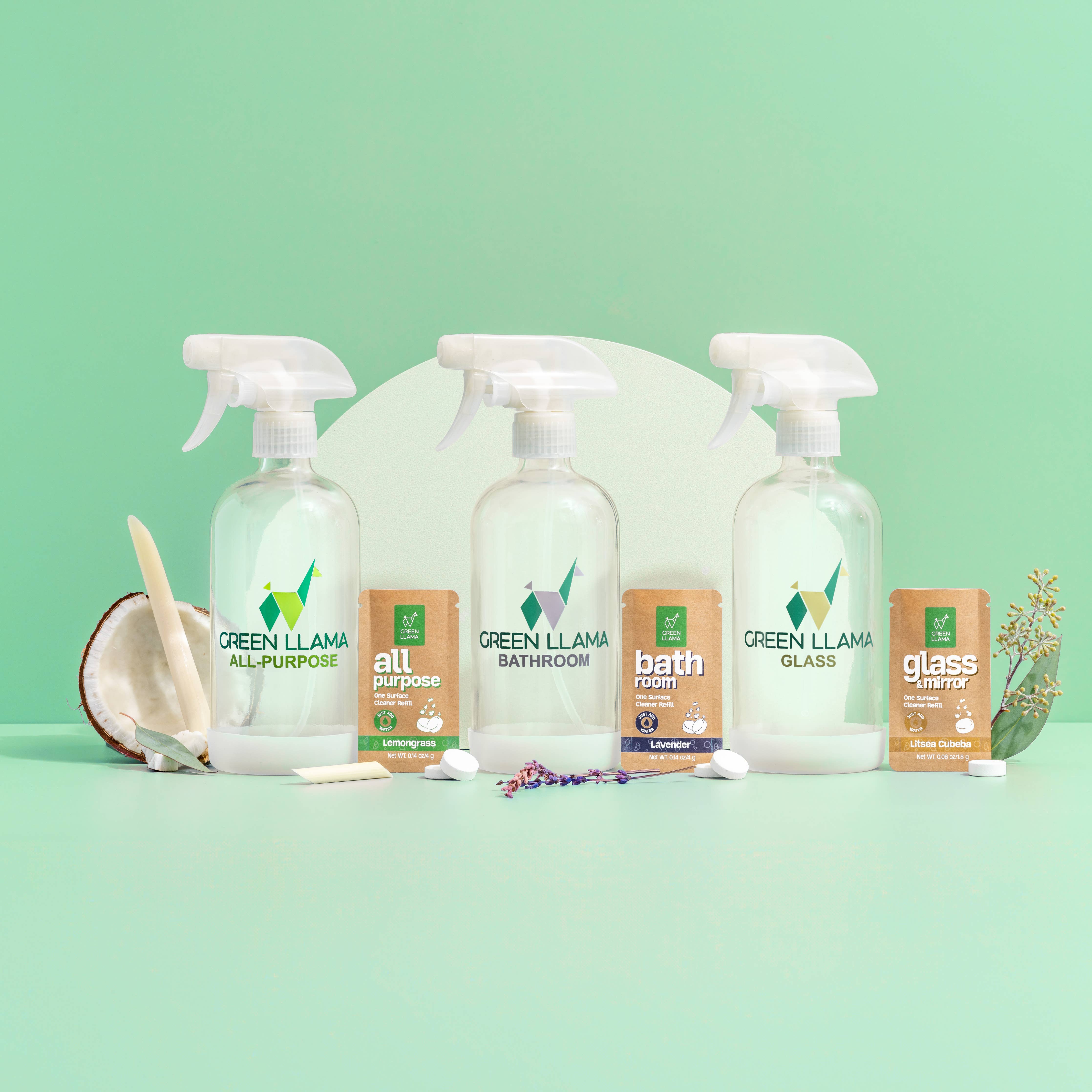 Green Lama - Eco Friendly Refillable Home Cleaning Kit + Refill